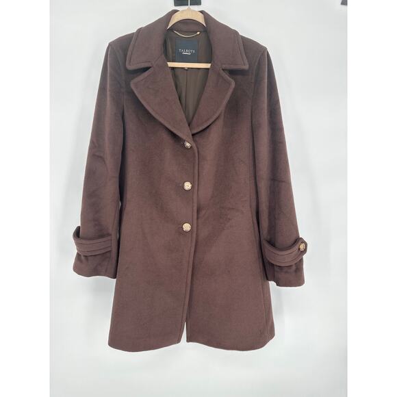 Talbots Jackets & Blazers - Talbots Women Brown 3 Button Wool Coat Size 14